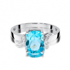 Pierścionek W0400 Topaz Swiss 2,40ct białe złoto