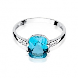 Pierścionek W0038 Topaz Swiss 2,40ct białe złoto