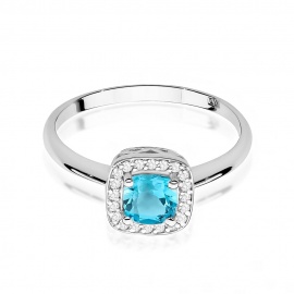 Pierścionek W0514 Topaz Swiss 0,70ct białe złoto