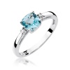 Pierścionek W0003 Topaz Swiss 1,10ct białe złoto