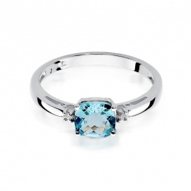 Pierścionek W0003 Topaz Swiss 1,10ct białe złoto