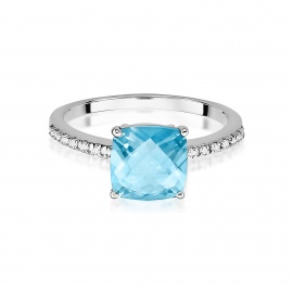 Pierścionek W0511 Topaz Swiss 2,00ct białe złoto