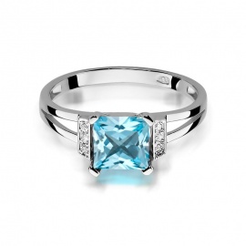 Pierścionek W0103 Topaz Swiss 1,40ct białe złoto