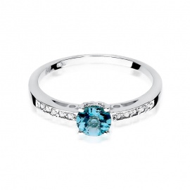 Pierścionek W0066 Topaz Swiss 0,50ct białe złoto