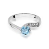 Pierścionek W0084 Topaz Swiss 0,50ct białe złoto