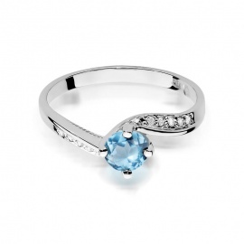 Pierścionek W0084 Topaz Swiss 0,50ct białe złoto