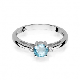 Pierścionek W0010 Topaz Swiss 0,50ct białe złoto