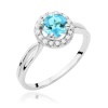 Pierścionek W0538 Topaz Swiss 0,80ct białe złoto