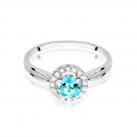 Pierścionek W0538 Topaz Swiss 0,80ct białe złoto