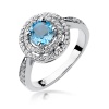 Pierścionek W0274 Topaz Swiss 0,80ct białe złoto