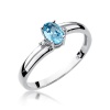 Pierścionek W0068 Topaz Swiss 0,50ct białe złoto
