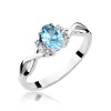 Pierścionek W0019 Topaz Swiss 0,50ct białe złoto