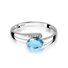 Pierścionek W0119 Topaz Swiss 0,50ct białe złoto