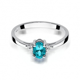 Pierścionek W0301 Topaz Swiss 0,50ct białe złoto