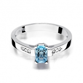 Pierścionek W0078 Topaz Swiss 0,65ct białe złoto