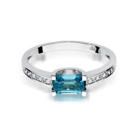 Pierścionek W0105 Topaz Swiss 0,65ct białe złoto