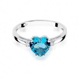 Pierścionek W0012 Topaz Swiss 1,20ct białe złoto