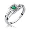 Pierścionek W0271 Szmaragd 0,15ct białe złoto