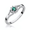 Pierścionek W0185 Szmaragd 0,15ct białe złoto
