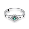 Pierścionek W0185 Szmaragd 0,15ct białe złoto