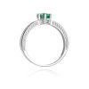 Pierścionek W0075 Szmaragd 0,50ct białe złoto