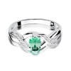 Pierścionek W0028 Szmaragd 0,40ct białe złoto