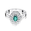 Pierścionek W0354 Szmaragd 0,40ct białe złoto