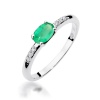 Pierścionek W0077 Szmaragd 0,40ct białe złoto