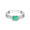 Pierścionek W0077 Szmaragd 0,40ct białe złoto