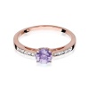 Pierścionek W0066 Ametyst 0,50ct różowe złoto