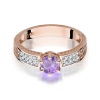 Pierścionek W0075 Ametyst 0,50ct różowe złoto