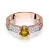 Pierścionek W0075 Cytryn 0,50ct różowe złoto