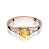 Pierścionek W0076 Cytryn 0,50ct różowe złoto