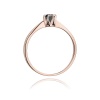 Pierścionek W0111 Czarny Diament 0,12ct różowe złoto