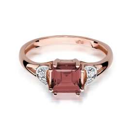 Pierścionek W0040B Granat 1,30ct różowe złoto