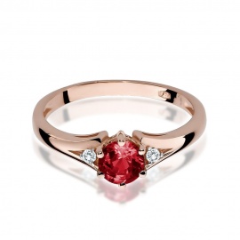 Pierścionek W0076 Granat 0,60ct różowe złoto