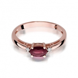 Pierścionek W0006 Rubin 0,60ct różowe złoto