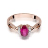 Pierścionek W0019 Rubin 0,60ct różowe złoto