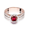 Pierścionek W0087 Rubin 0,60ct różowe złoto