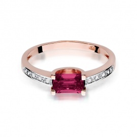 Pierścionek W0105 Rubin 0,80ct różowe złoto