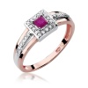 Pierścionek W0271 Rubin 0,20ct różowe złoto