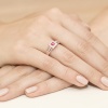 Pierścionek W0271 Rubin 0,20ct różowe złoto