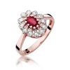 Pierścionek W0354 Rubin 0,60ct różowe złoto