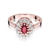 Pierścionek W0354 Rubin 0,60ct różowe złoto