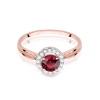 Pierścionek W0538 Rubin 1,20ct różowe złoto