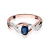 Pierścionek W0028 Szafir 0,70ct różowe złoto