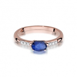 Pierścionek W0077 Szafir 0,70ct różowe złoto
