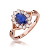 Pierścionek W0182 Szafir 0,90ct różowe złoto