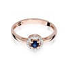 Pierścionek W0238 Szafir 0,15ct różowe złoto