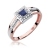 Pierścionek W0271 Szafir 0,20ct różowe złoto